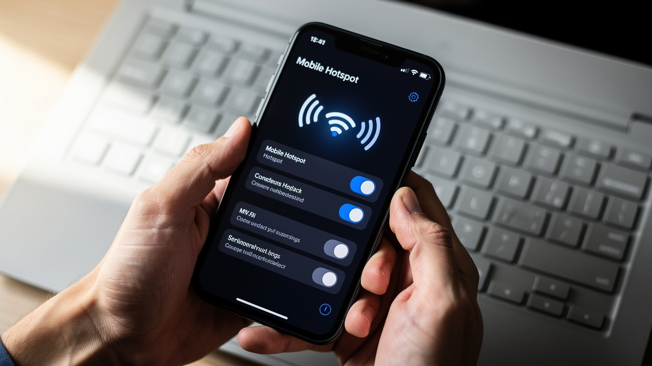 Konfiguracja hotspotu Wi-Fi na smartfonie nad laptopem