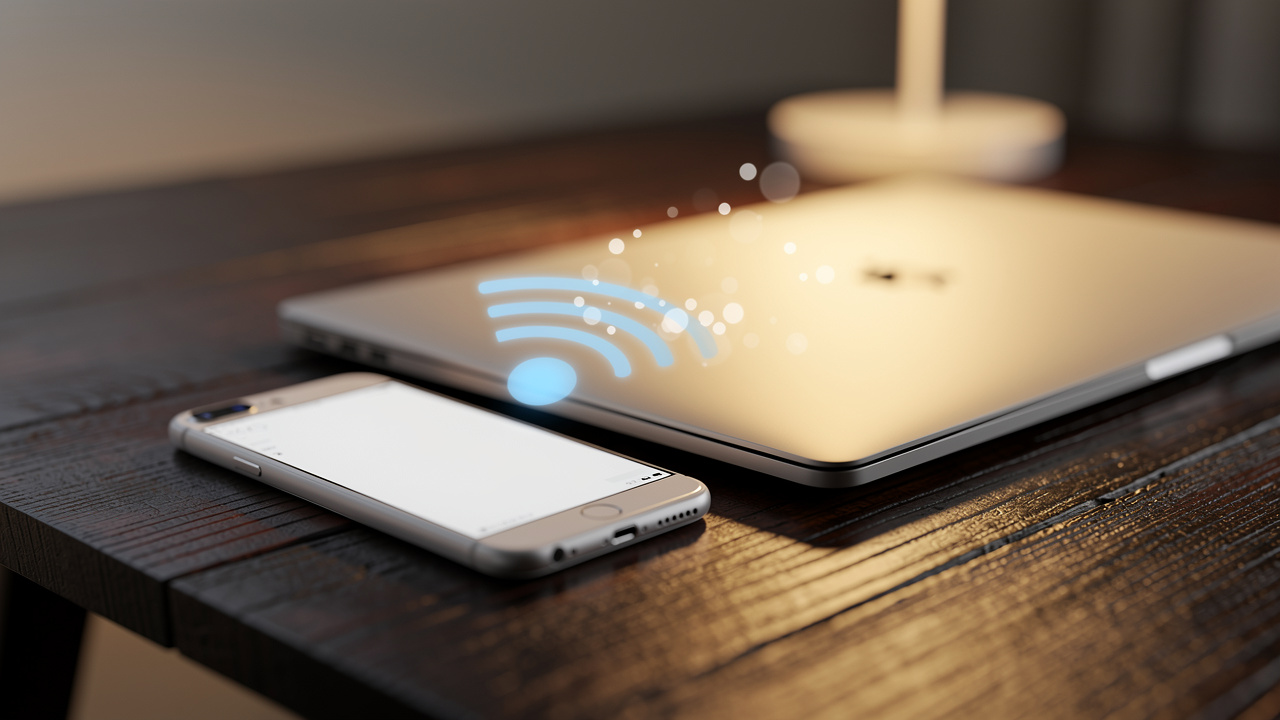 Połączenie Bluetooth między telefonem a laptopem