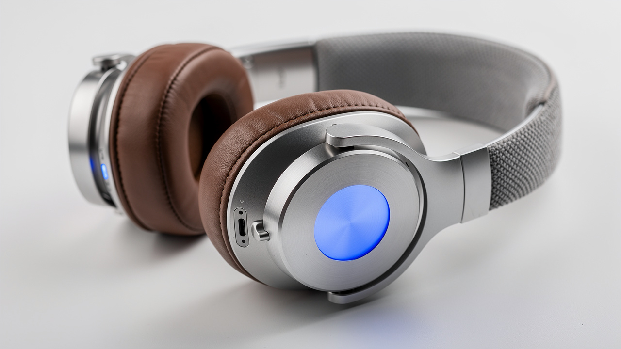 Słuchawki bezprzewodowe z migającą diodą LED podczas parowania
