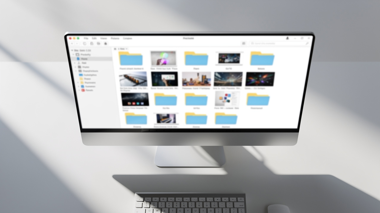 Organized screenshot files displayed in folder view